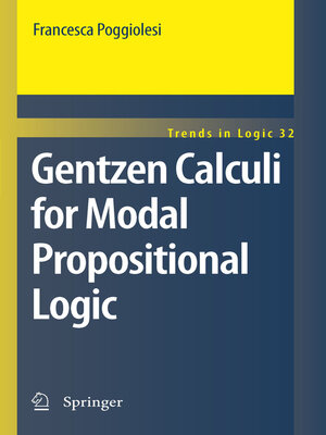 cover image of Gentzen Calculi for Modal Propositional Logic